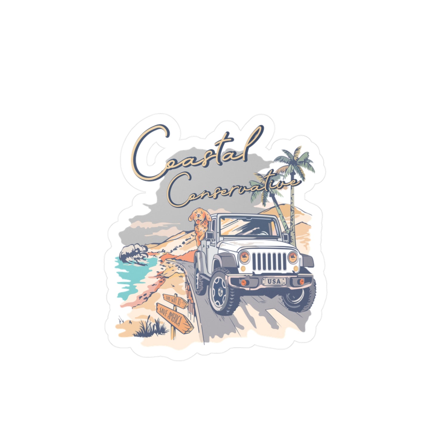 Coastal Conservative Sticker
